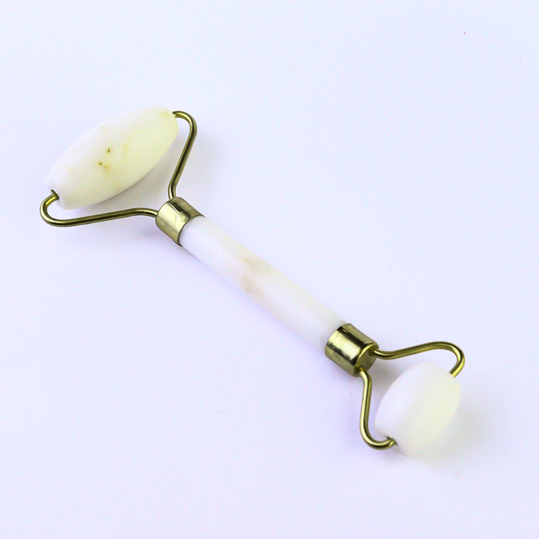 Natural Jade Roller Massage Tool (White)