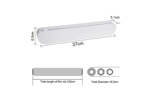 Cling Film Cutting Machine Dispenser Cutter Kitchen Foil Food Plastic Holder Food Wrap