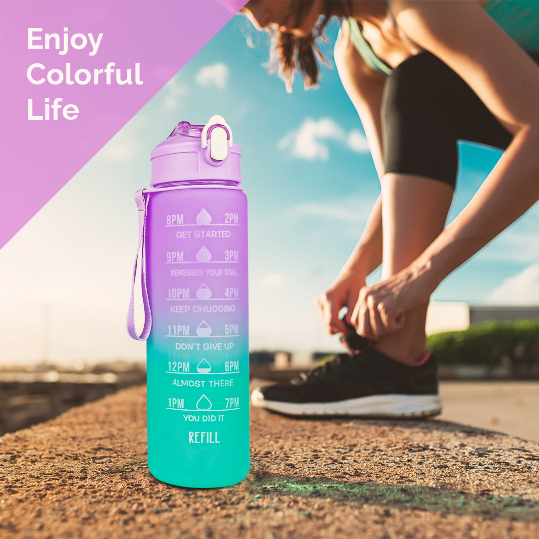 Motivational Sport Water Bottle (Purple)