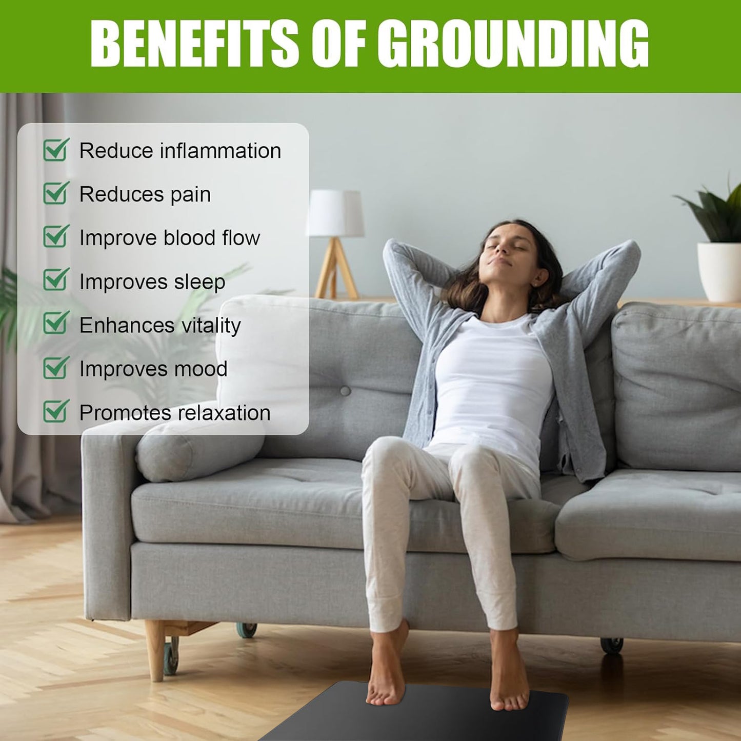 Portable Grounding Mat – Reduce Stress, Improve Sleep & Boost Wellness Anywhere