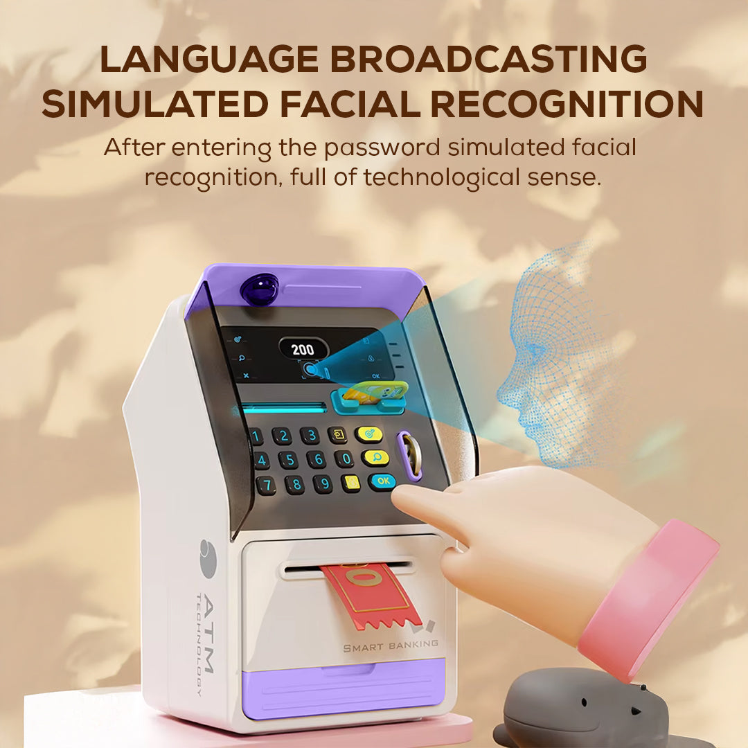 Smart Coin Bank with Password Lock – Decorative Savings Box with Voice Guide