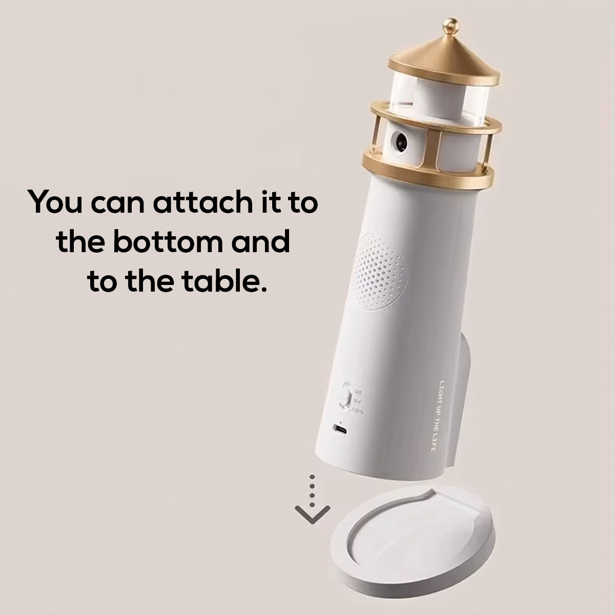 Lighthouse Projector Night Lamp – Bluetooth Music, Moon Projection & Ocean Sound Simulation
