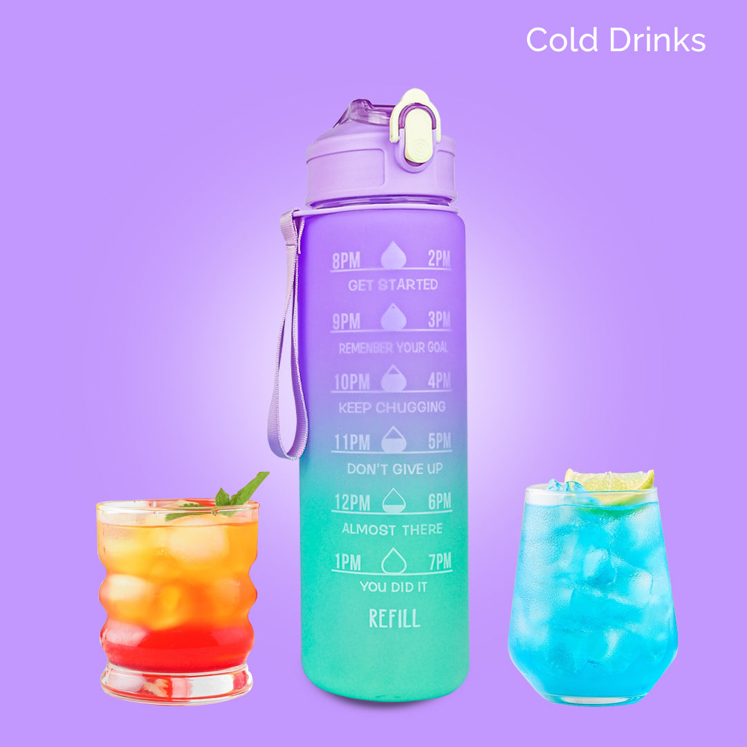 Motivational Sport Water Bottle (Purple)