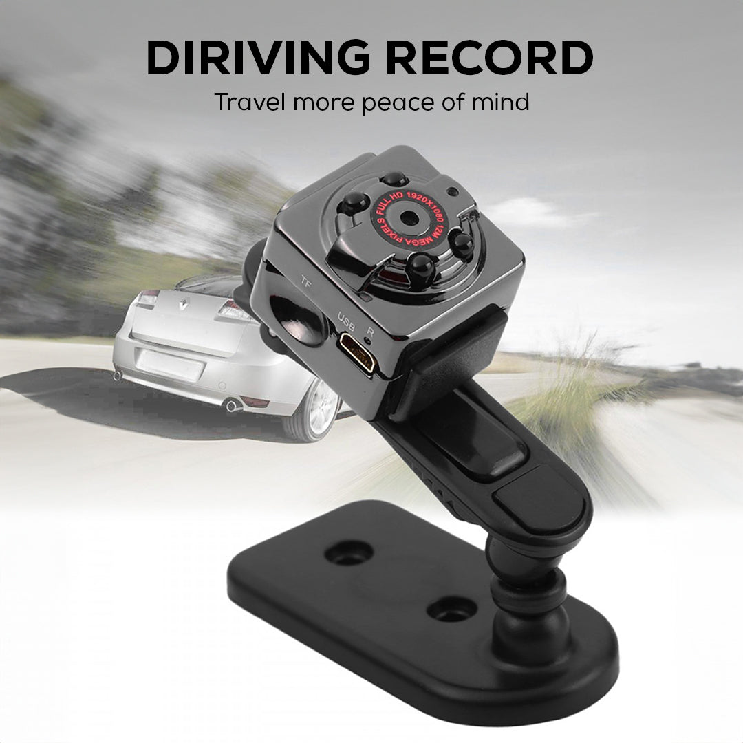 Compact Wireless Micro DVR Camera with Night Vision and Motion Sensor - HD 1080P