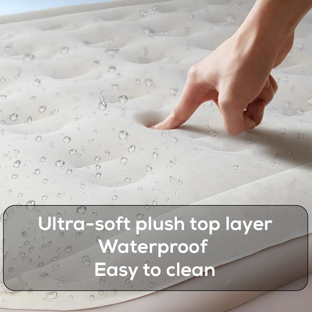Double-Layer Inflatable Air Mattress – Built-In Rechargeable Air Pump, Ultra-Soft Plush Surface, Waterproof & Durable Design