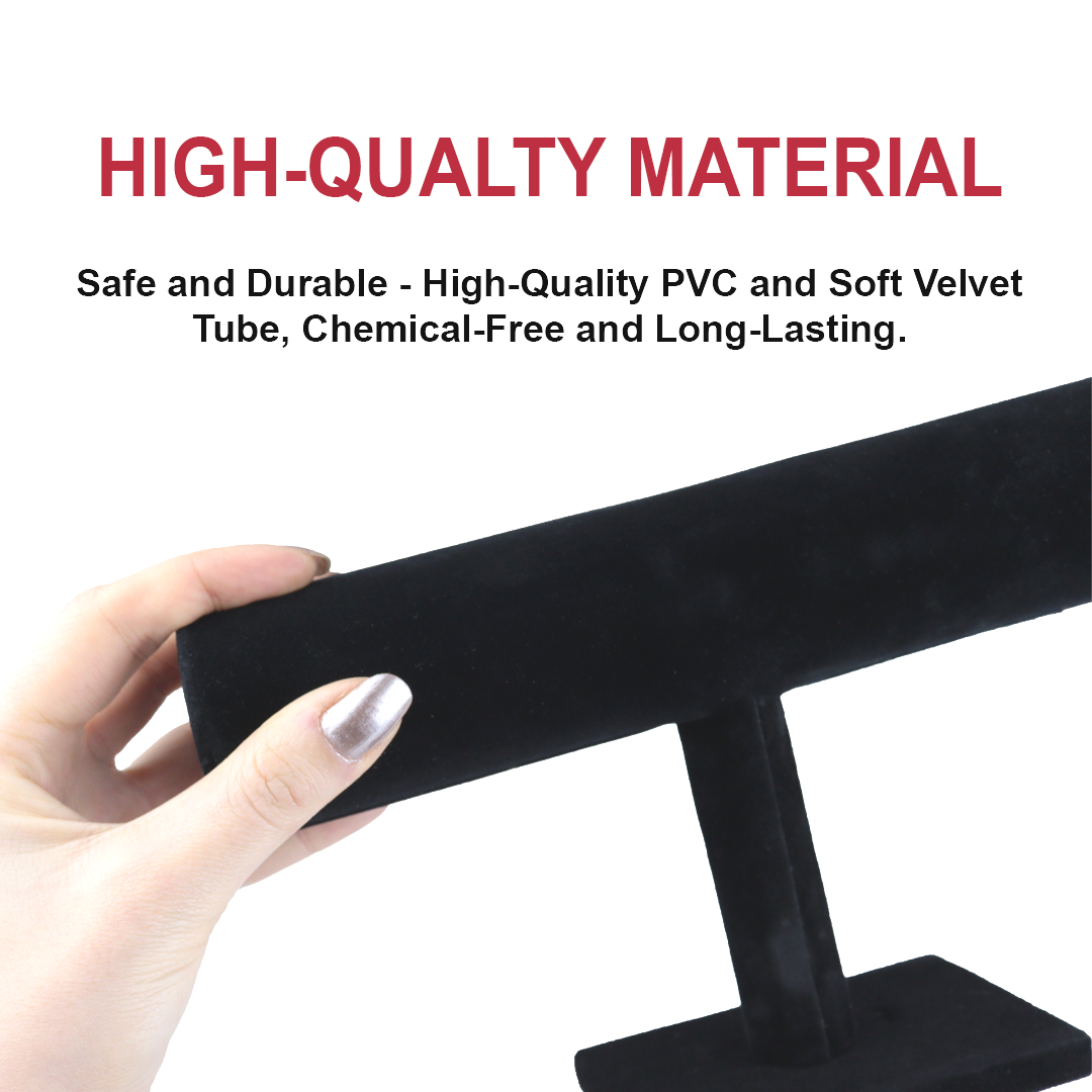 T Bar Velvet Bracelet Chain Stand Organiser