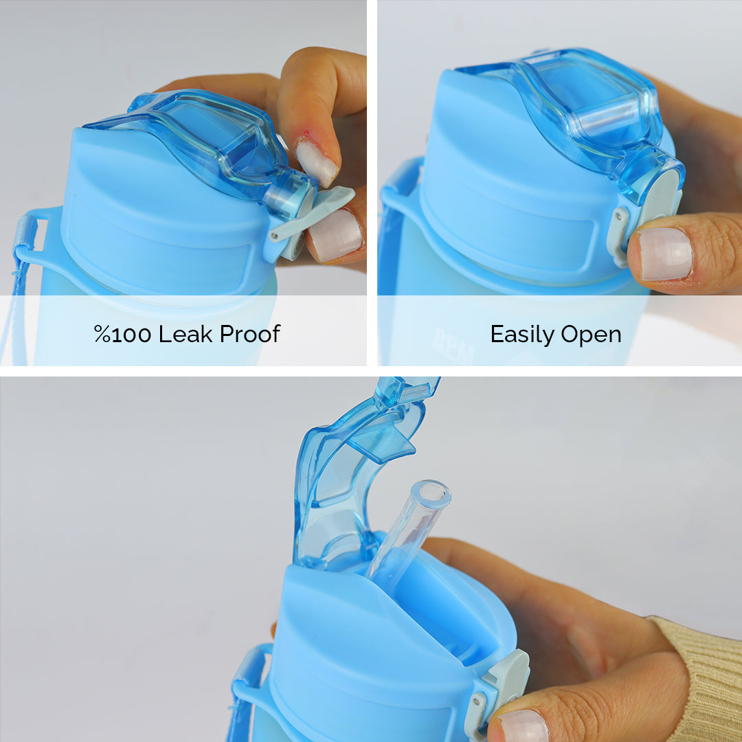 Motivational Sport Water Bottle (Blue)