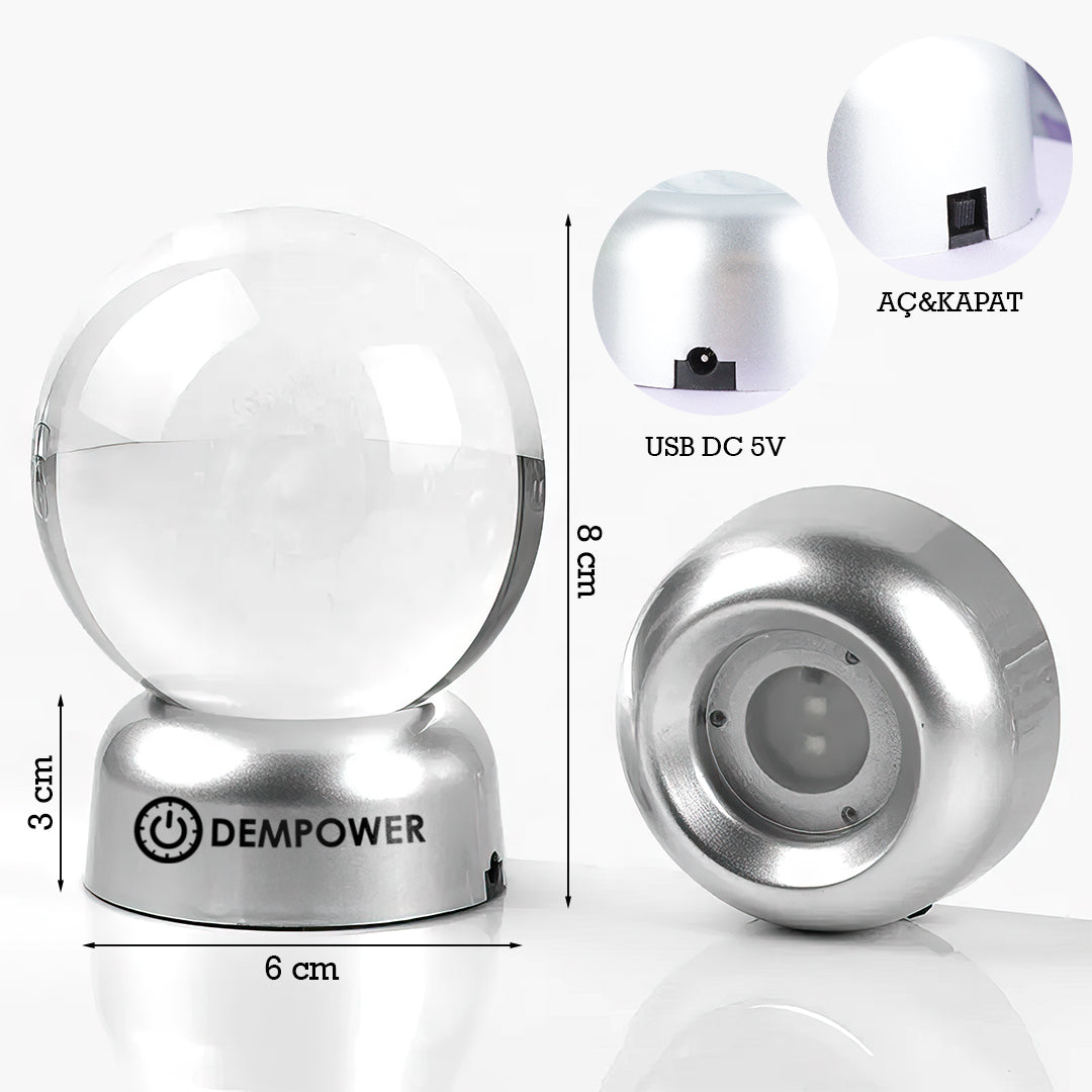 Milky Way Galaxy Sphere with LED Lighting