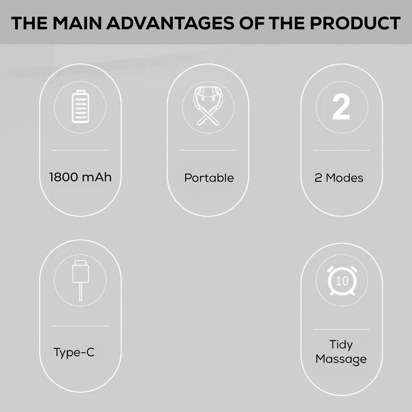 Handheld Rechargeable Neck Massager Providing Human Hand Feel