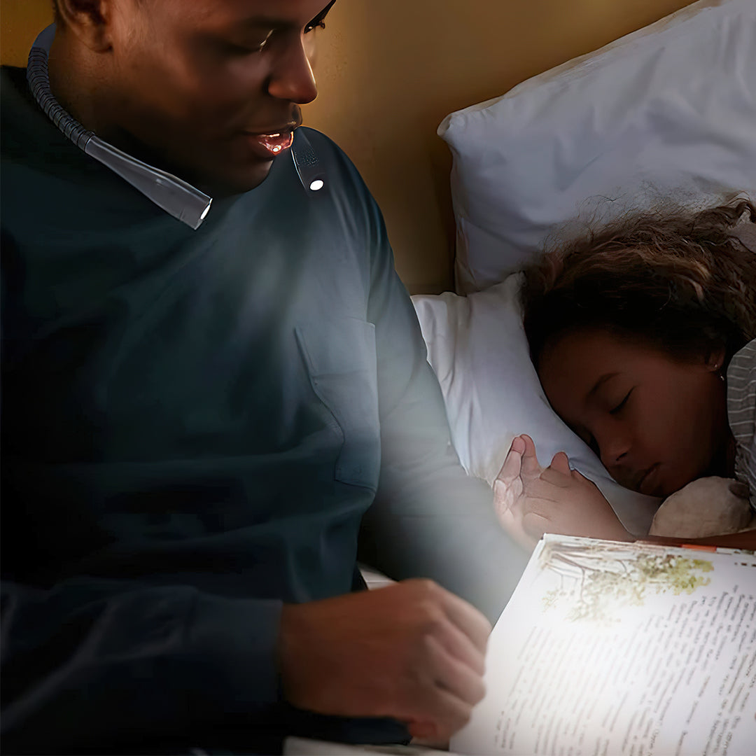 Adjustable Neck Book Reading Light for Hands-Free Use