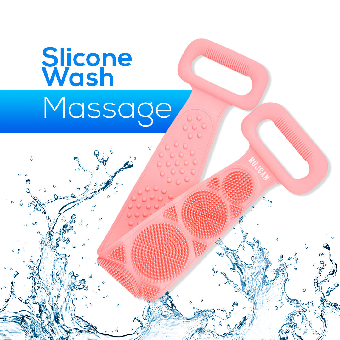 Silicone Body and Back Wash Bath Brush (Pink)