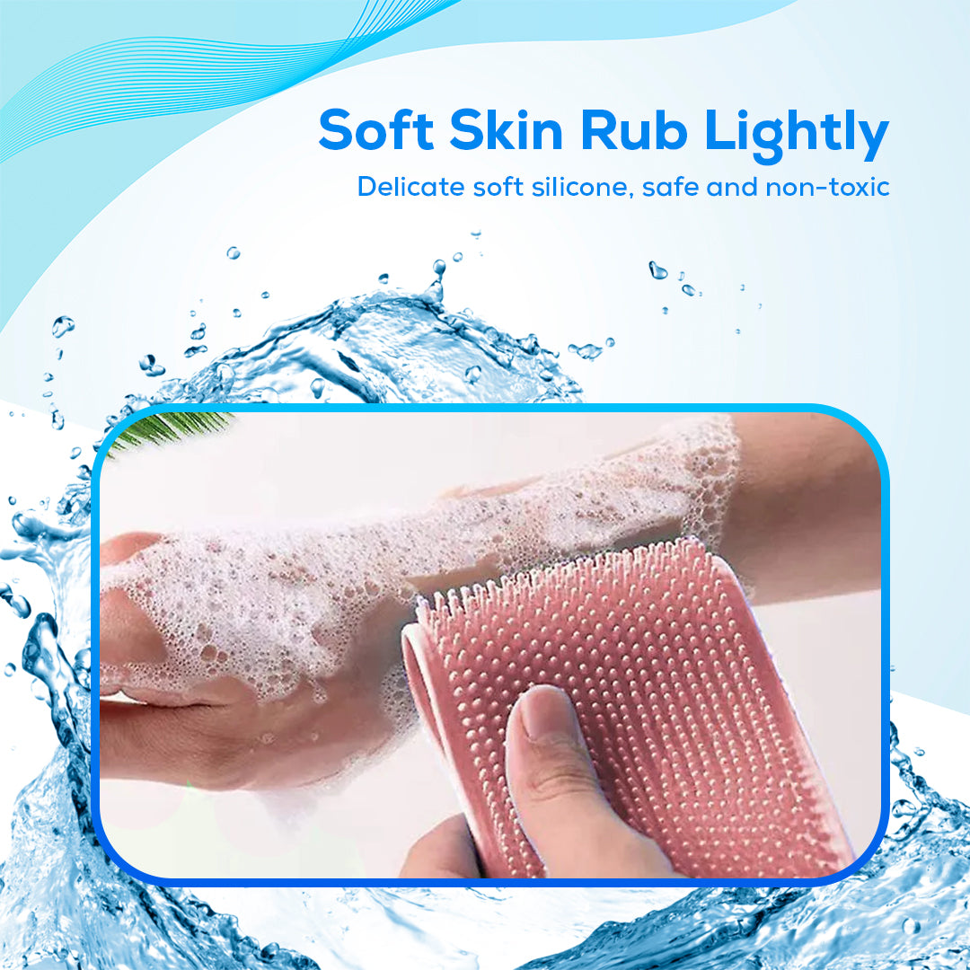 Silicone Body and Back Wash Bath Brush (Pink)