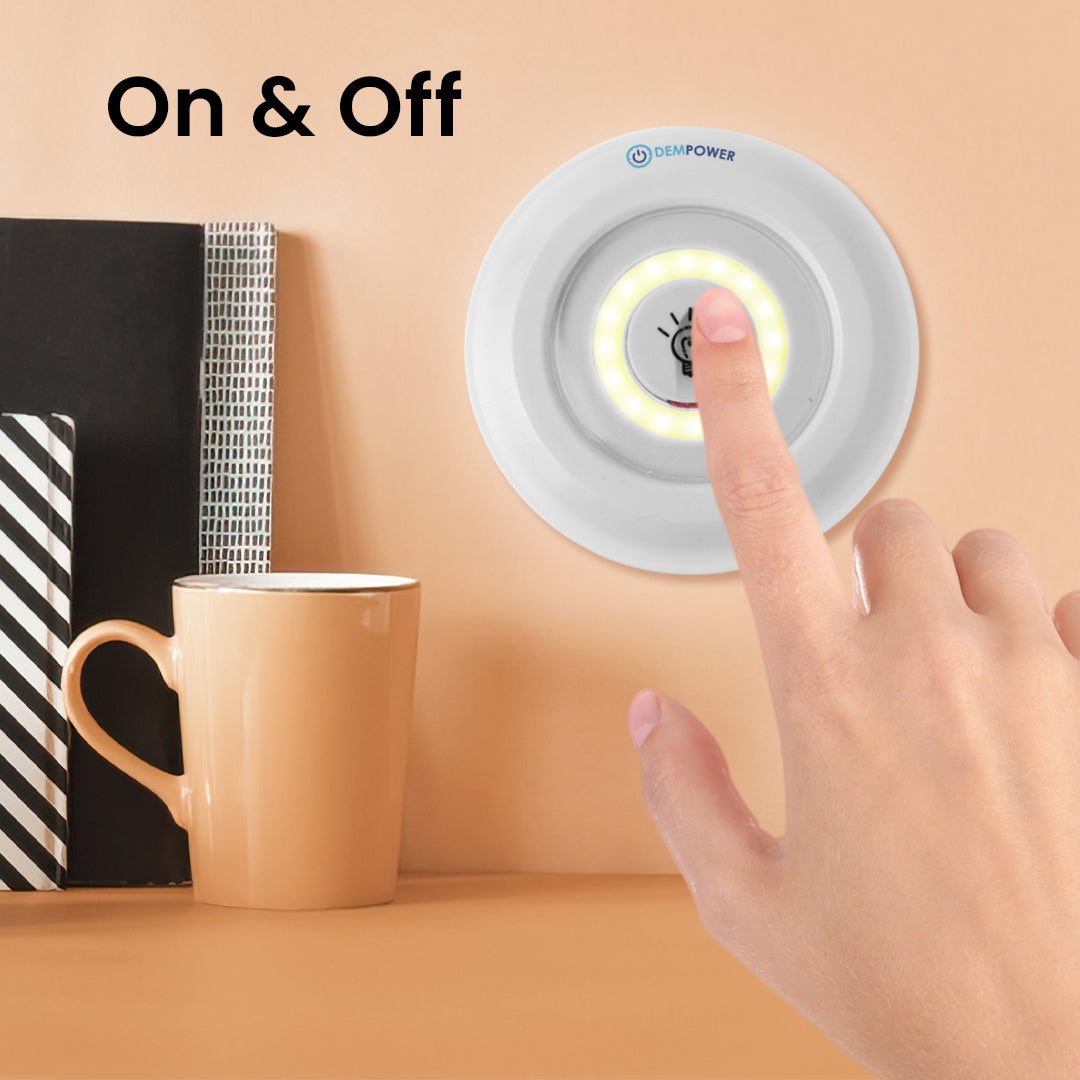 3 PCS Sticky LED Spot Lights with Smart Control Remote