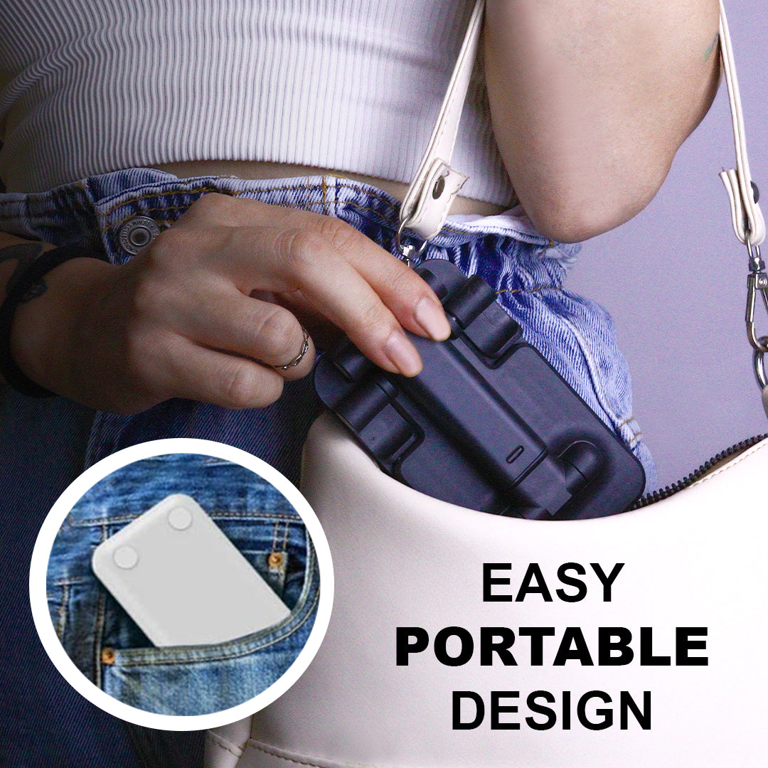 Adjustable Portable Foldable Phone and iPad Stand (Black)