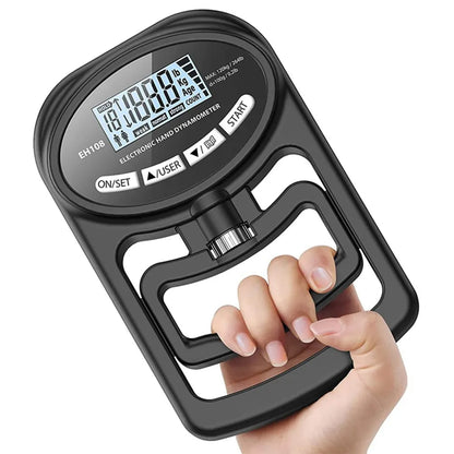 120kg Digital Hand Dynamometer Electronic Grip Strength Tester with LCD Display Adjustable Hand Grip Meter for Fitness