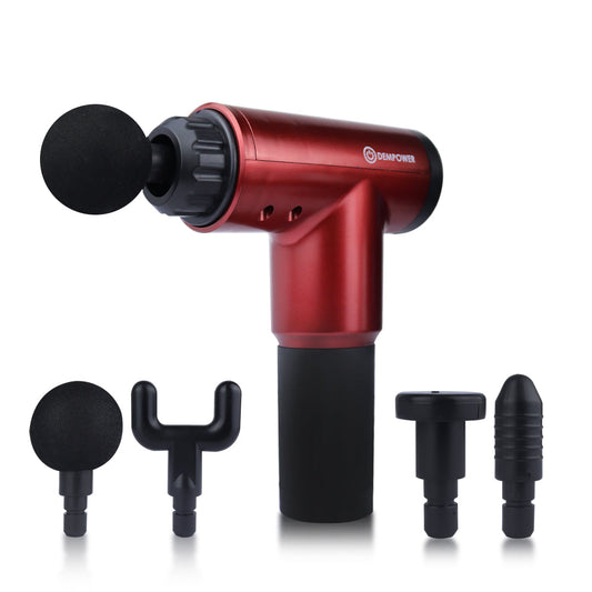 Electronic Massager Gun Device with Handle (Red)