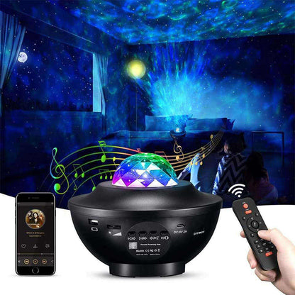Galaxy LED Star Projector – Remote Controlled, Color-Changing Atmosphere Light, Party & Room Ambiance Projector