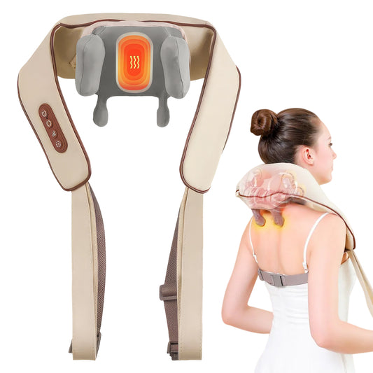 Handheld Rechargeable Neck Massager Providing Human Hand Feel