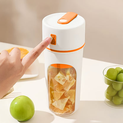 Portable USB Rechargeable Blender Bottle – Food Grade Personal Juicer with Stainless Steel Blades, One-Click Operation
