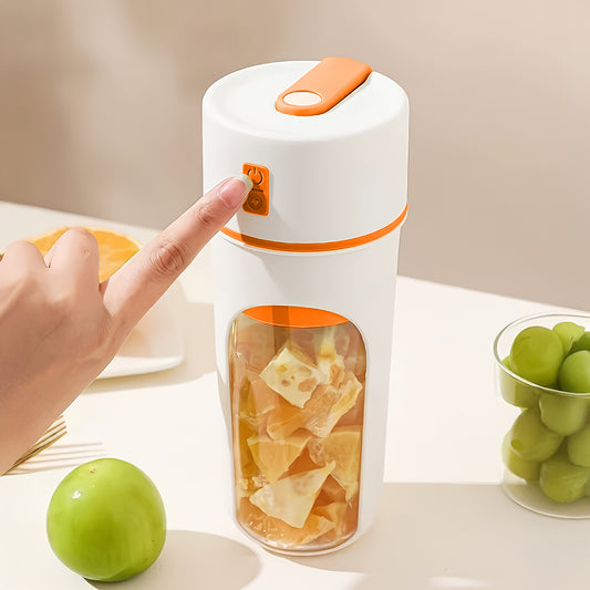 Portable USB Rechargeable Blender Bottle – Food Grade Personal Juicer with Stainless Steel Blades, One-Click Operation