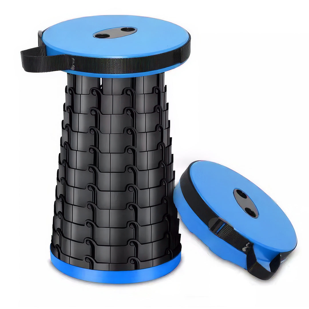 Portable Folding Stool with Adjustable Height for Camping and Travel