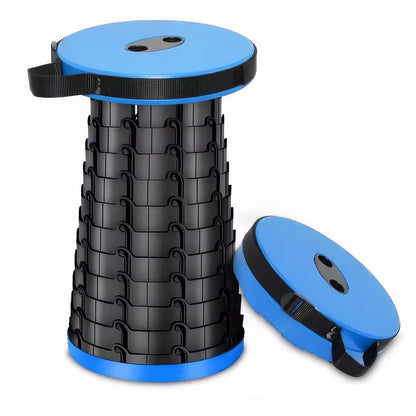 Portable Folding Stool with Adjustable Height for Camping and Travel