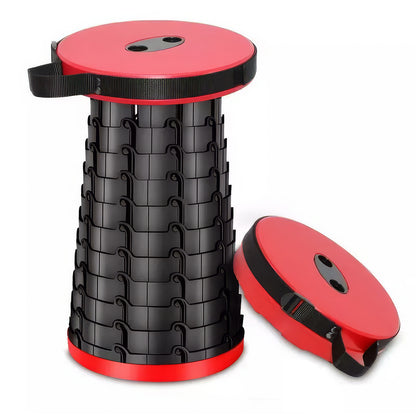 Portable Folding Stool with Adjustable Height for Camping and Travel