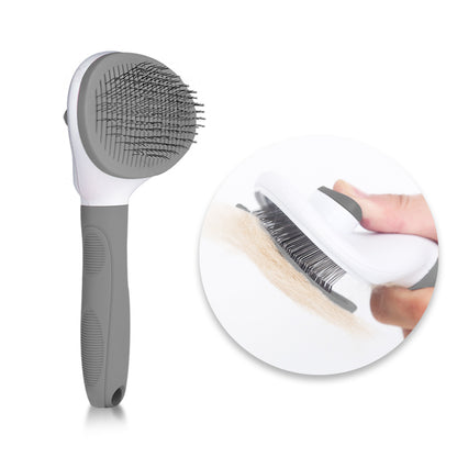 Pet Grooming Brush Stainless Steel Bristles