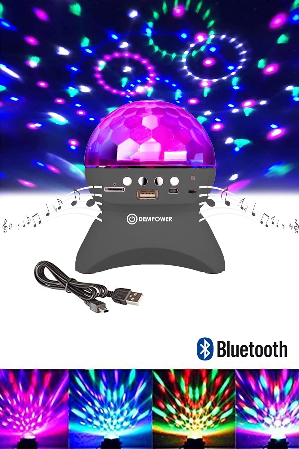 Colorful Disco Ball Party Light in Black for Amazing Parties