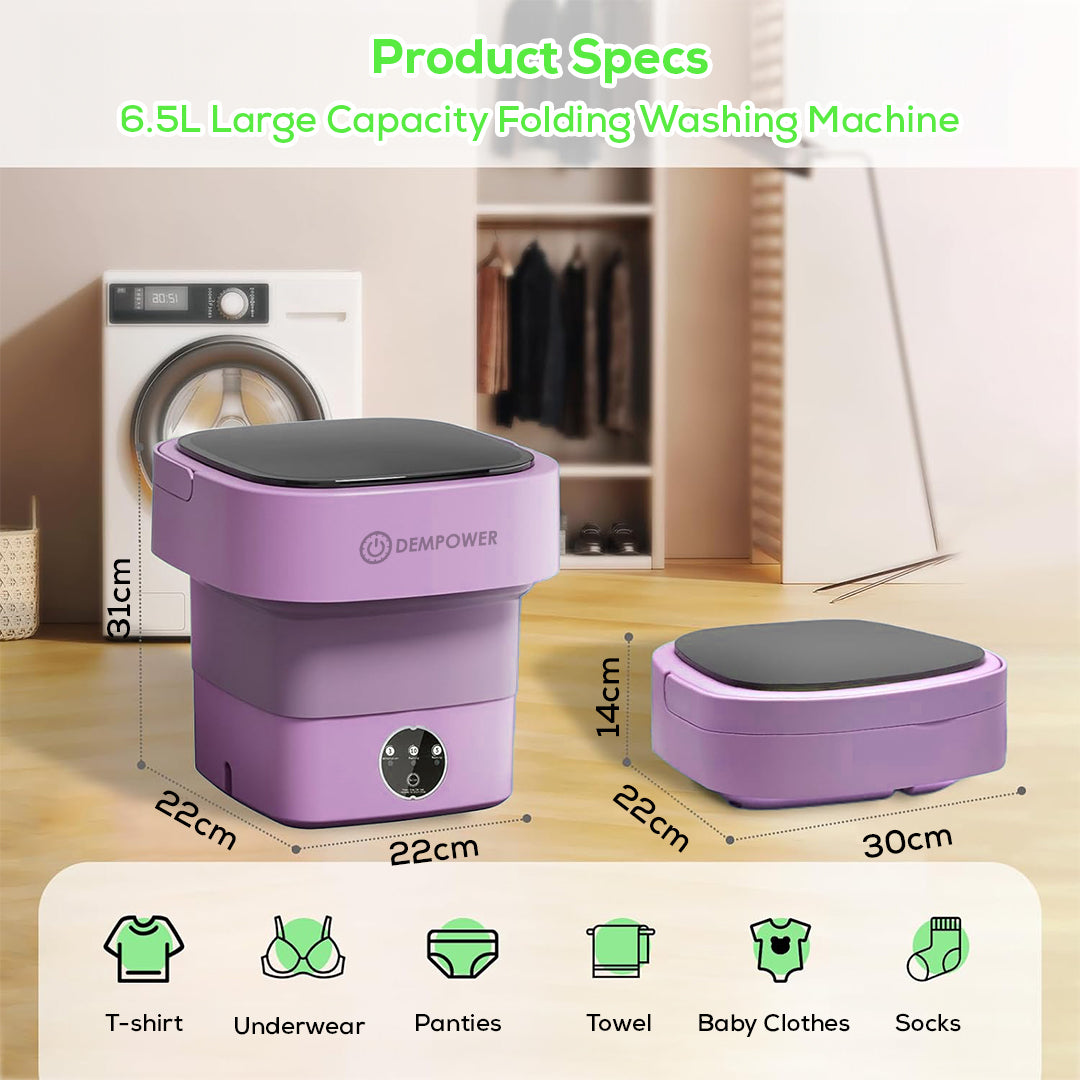 Mini Portable Laundry Washing Machine (Purple)