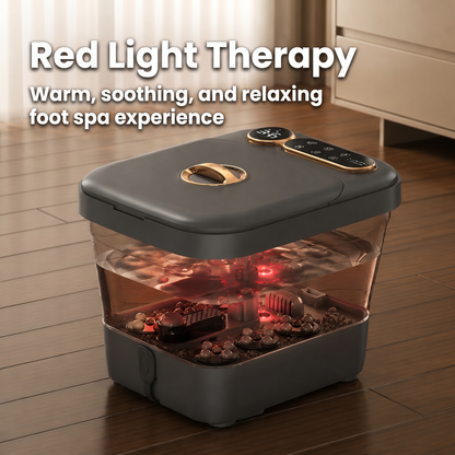 Electric Heated Foldable Foot Spa Massager – Remote Control, Red Light Therapy, Home Pedicure & Relaxation