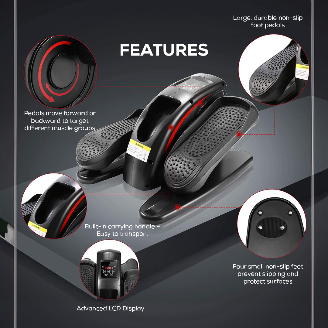 Dempower Mini Elliptical Trainer with LCD Display and Magnetic Resistance