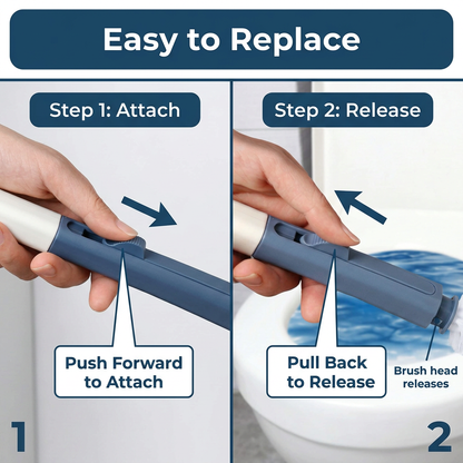 Disposable Toilet Cleaning Brush with 8 Replaceable Sponge Pads – Easy Use & Hygienic Bathroom Cleaner