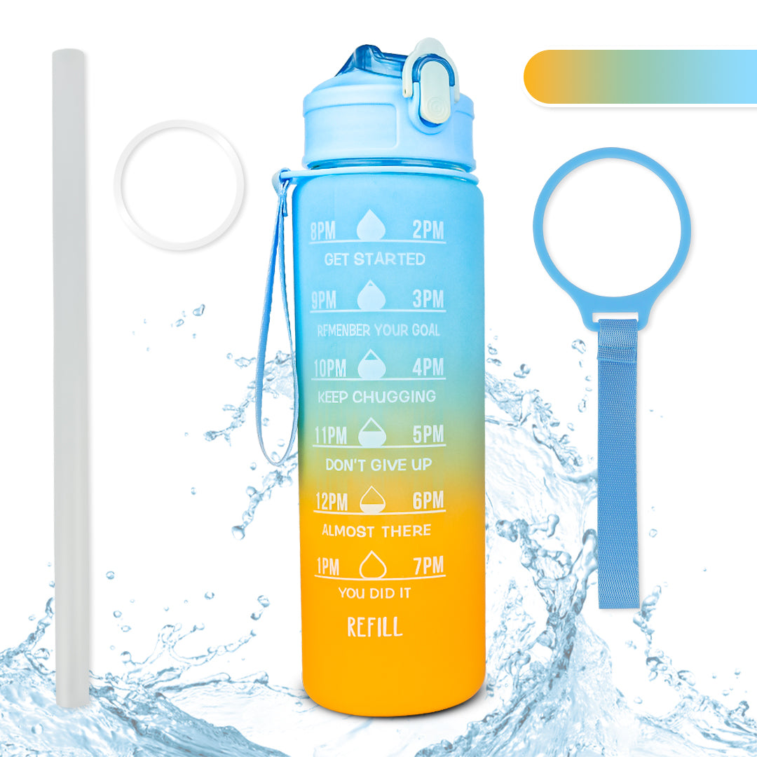 Motivational Sport Water Bottle (Blue)