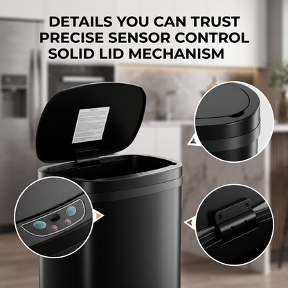 8L Automatic Sensor Bin with Touchless Lid