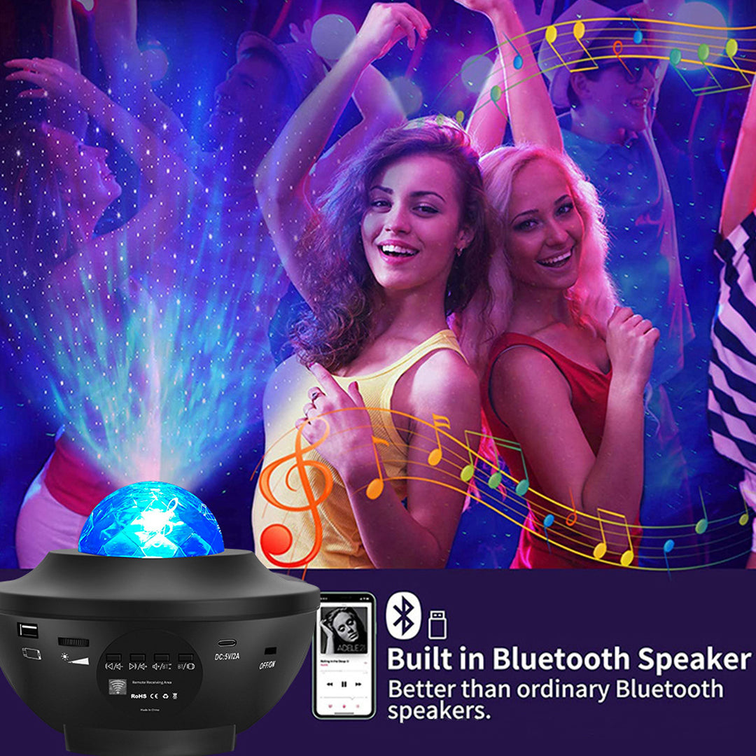 Galaxy LED Star Projector – Remote Controlled, Color-Changing Atmosphere Light, Party & Room Ambiance Projector