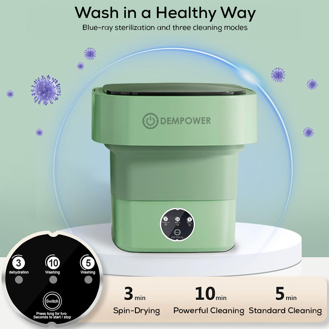 Mini Portable Laundry Washing Machine (Green)