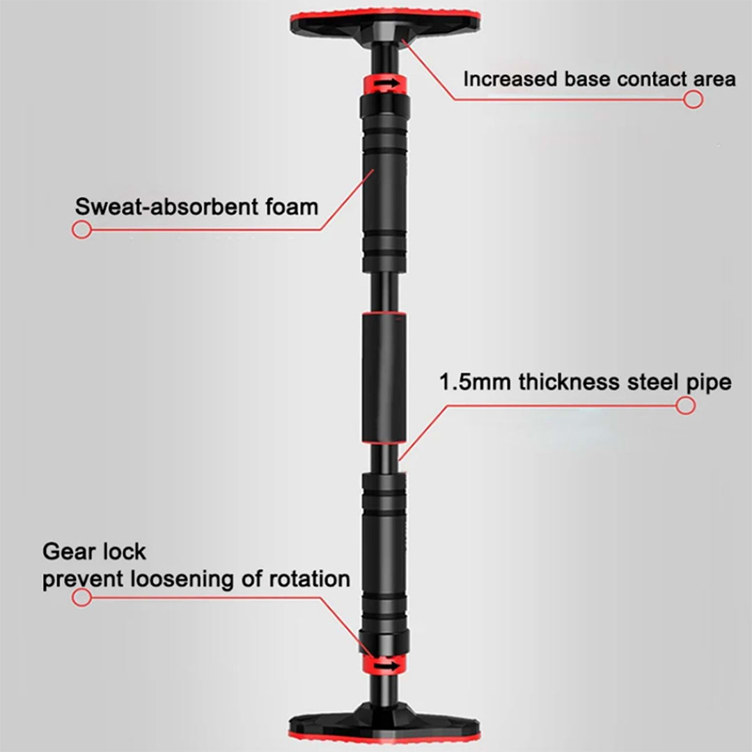 Adjustable Doorway Pull Up Bar, No-Drill Home Fitness Bar (60–110 cm)