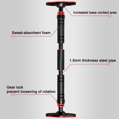 Adjustable Doorway Pull Up Bar, No-Drill Home Fitness Bar (60–110 cm)