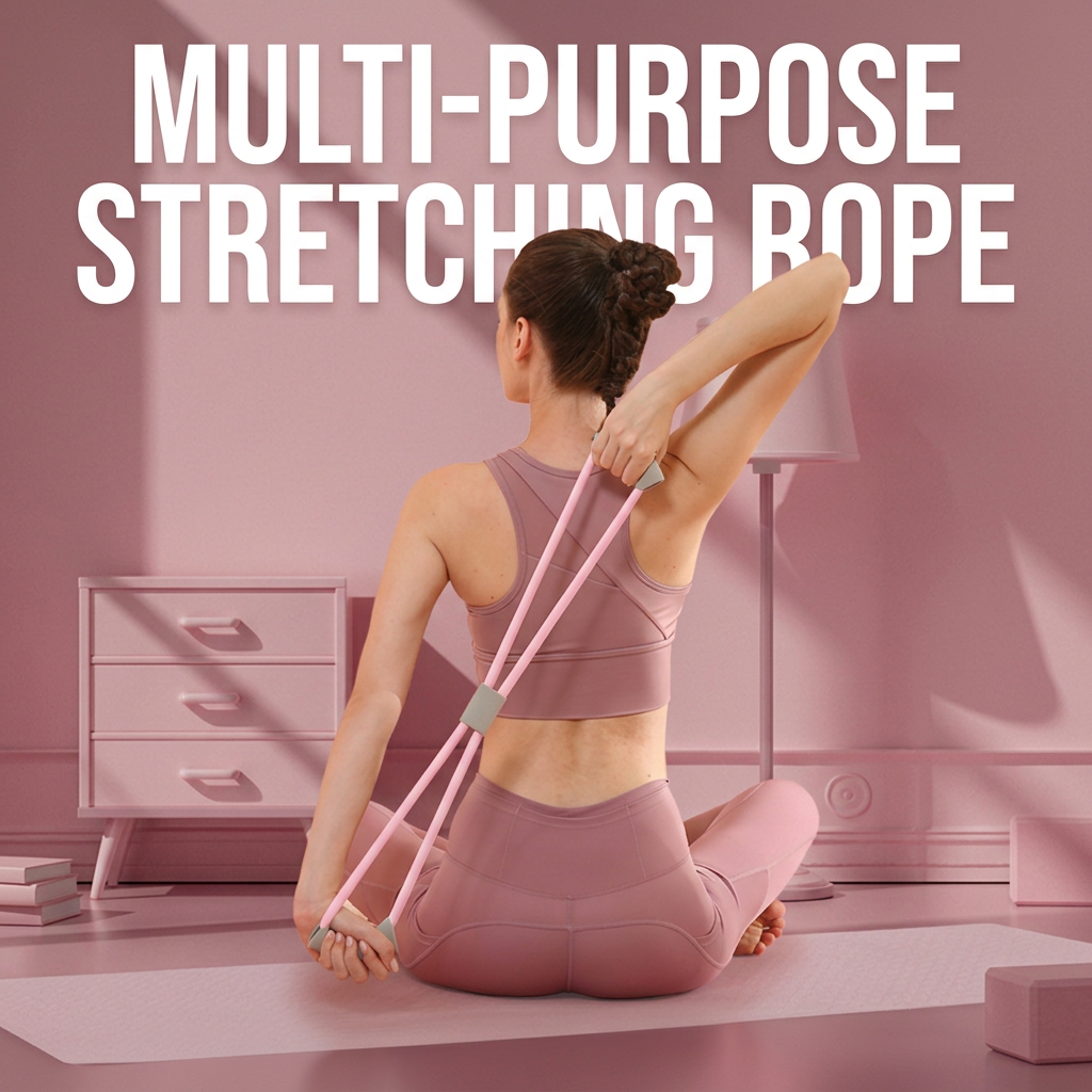 5 Piece Multifunctional Resistance Band Exercise Set Full Body Home Workout Tool