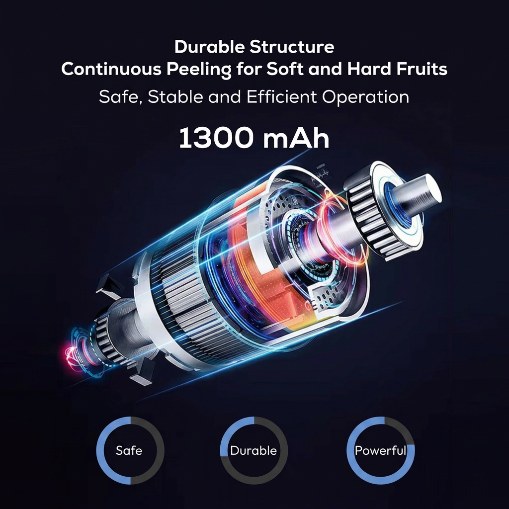 5-Blade Automatic USB Rechargeable Electric Fruit & Vegetable Peeler