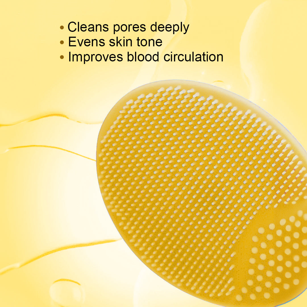 Oval Silicone Facial Cleansing Tool (Yellow)