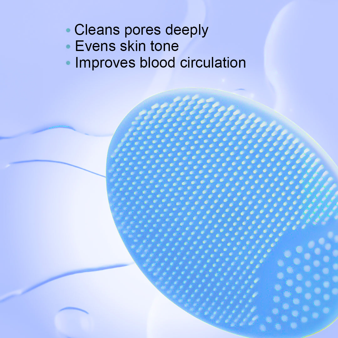 Oval Silicone Facial Cleansing Tool (Blue)