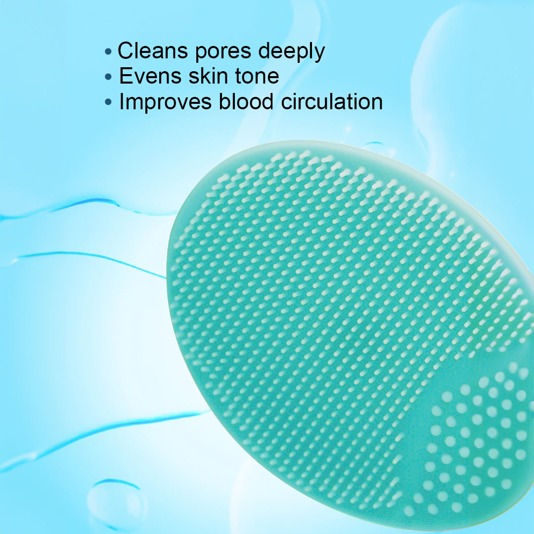 Oval Silicone Facial Cleansing Tool (Green)