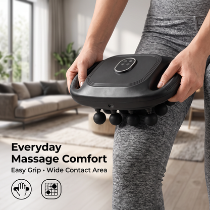 Rechargeable Handheld Body Massager – 16-Head Deep Tissue Massager for Back, Neck, Legs & Full Body | USB-C Cordless Portable Massage Device