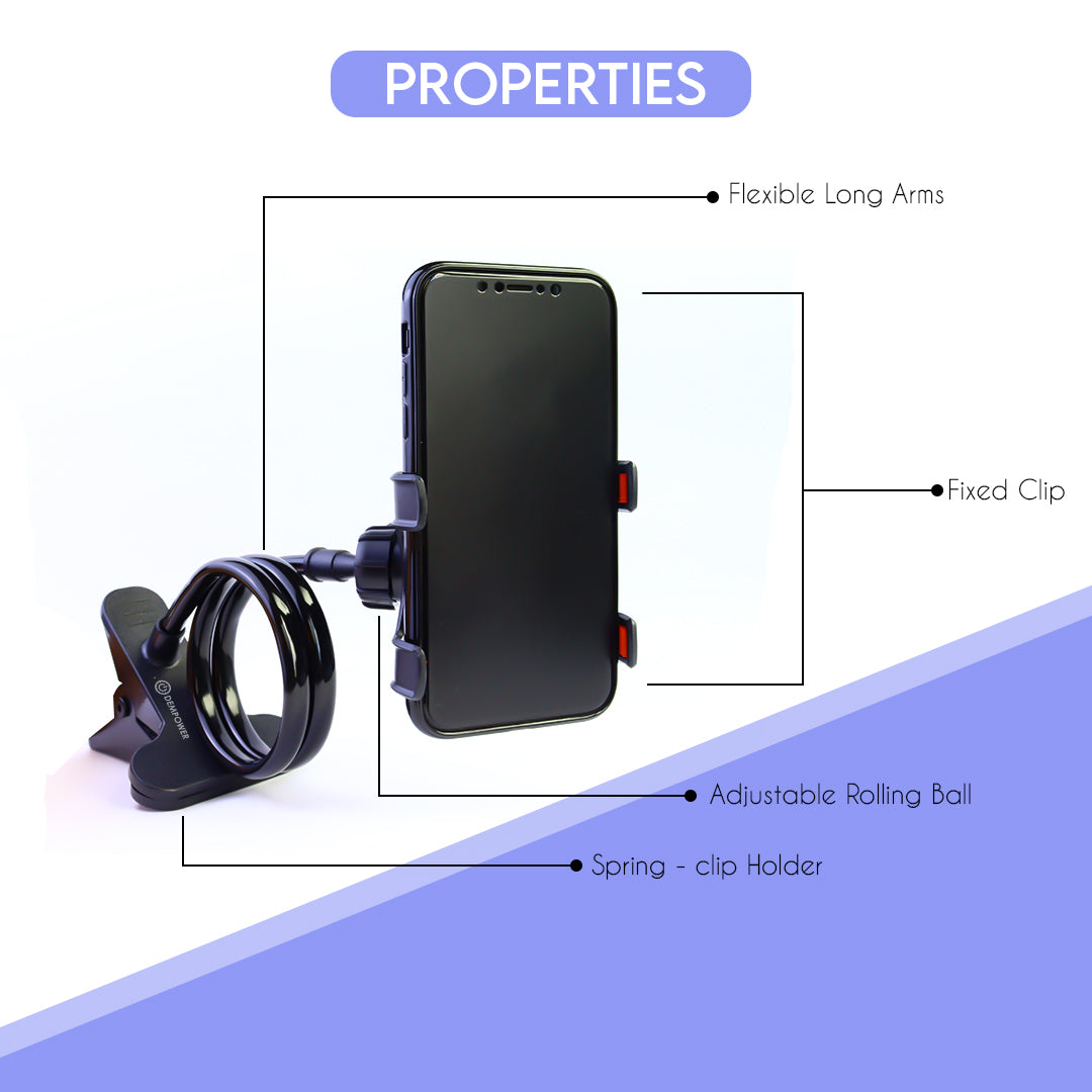 Adjustable Cell Phone Holder Accessories (Black)