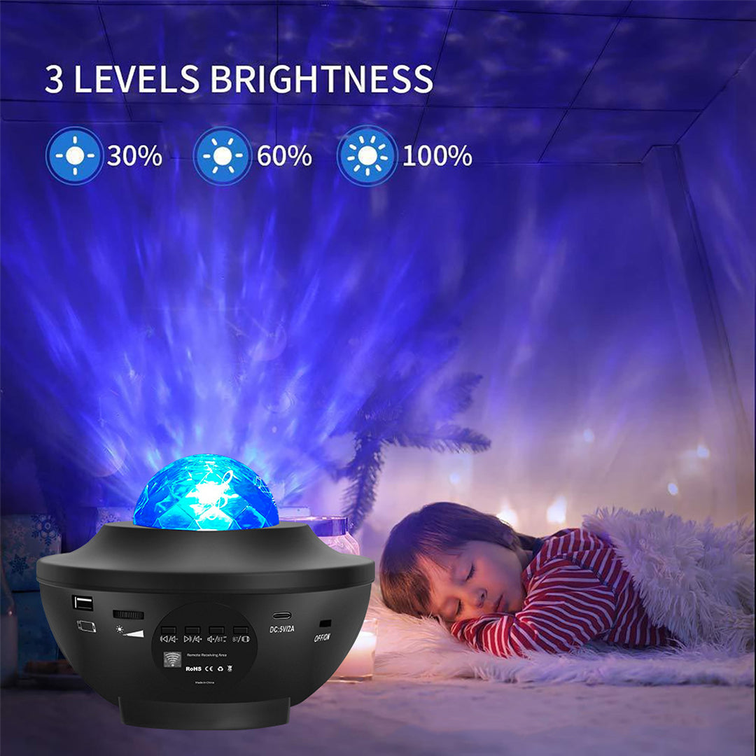 Galaxy LED Star Projector – Remote Controlled, Color-Changing Atmosphere Light, Party & Room Ambiance Projector