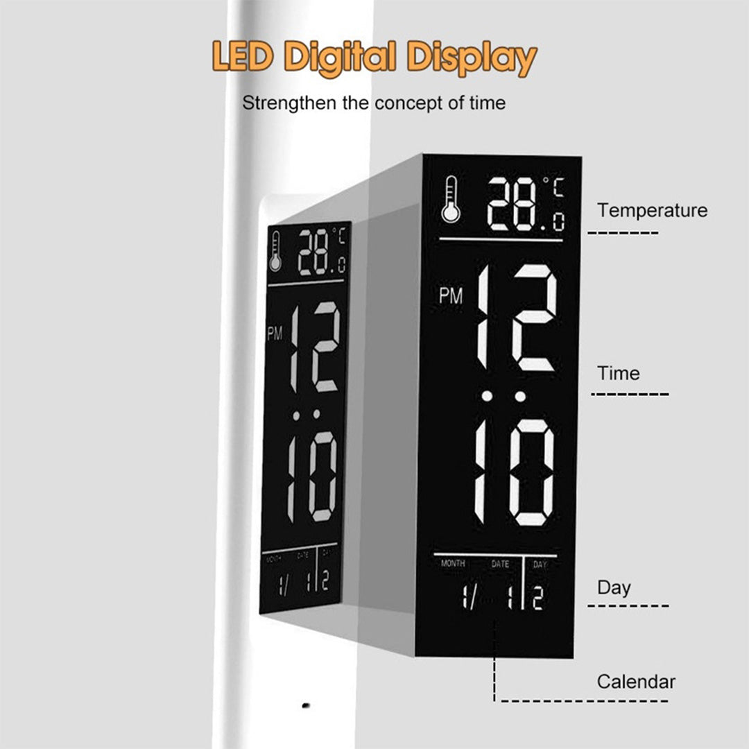 LED Desk Lamp with Digital Display, Touch Control and Phone Holder