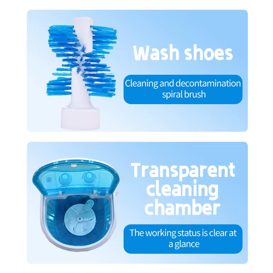 Mini Washing Machine for Shoes and Small Laundry with Timer Function