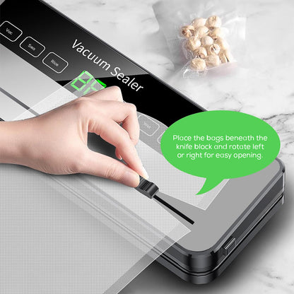 Automatic Vacuum Sealer Machine with LED Display and Dry/Wet Modes